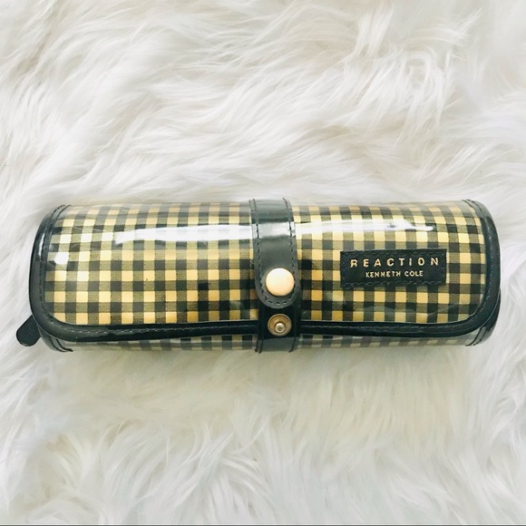 Kenneth Cole Reaction Gingham Travel Jewelry Pouch - Picture 1 of 4